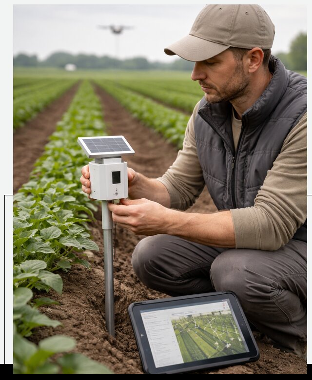 IoT мониторинг сельскохозяйственных полей и контроля в Кизилюрте