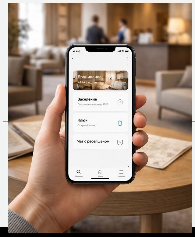Мобильное приложение для гостей отеля в Кизилюрте, управление сервисом